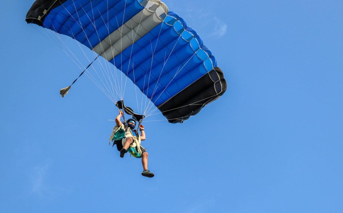 How much does skydiving cost? Ask this skydiver under canopy.