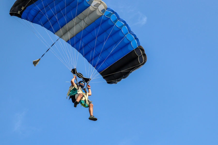 How much does skydiving cost? Ask this skydiver under canopy.