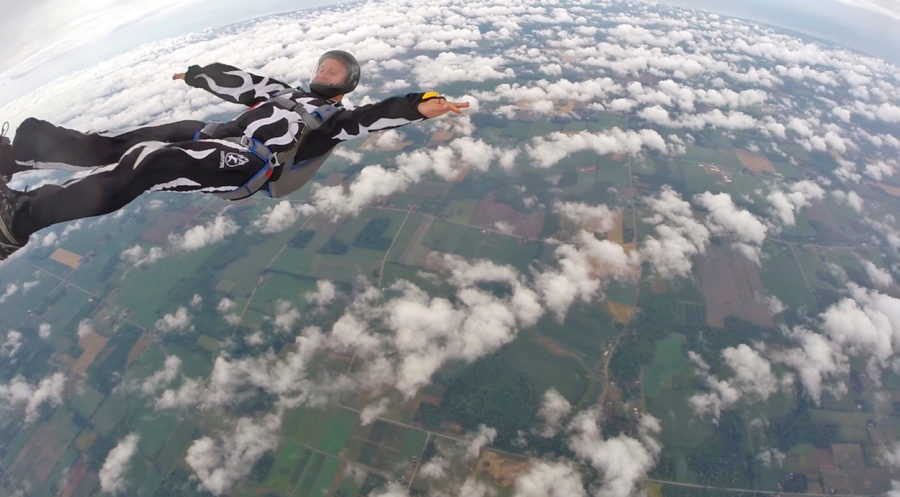 The cost to become a skydiver can never compare to the price of happiness. Just ask this guy!