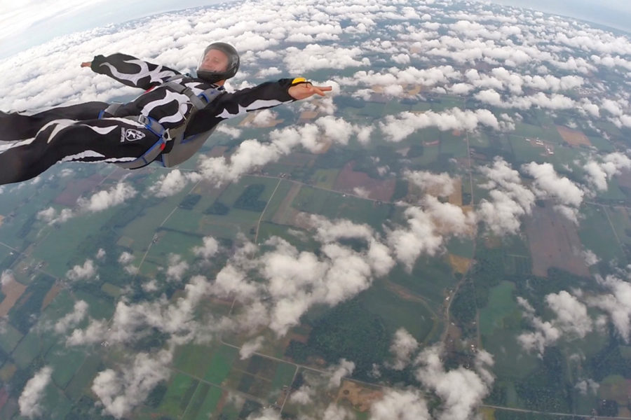 The cost to become a skydiver can never compare to the price of happiness. Just ask this guy!