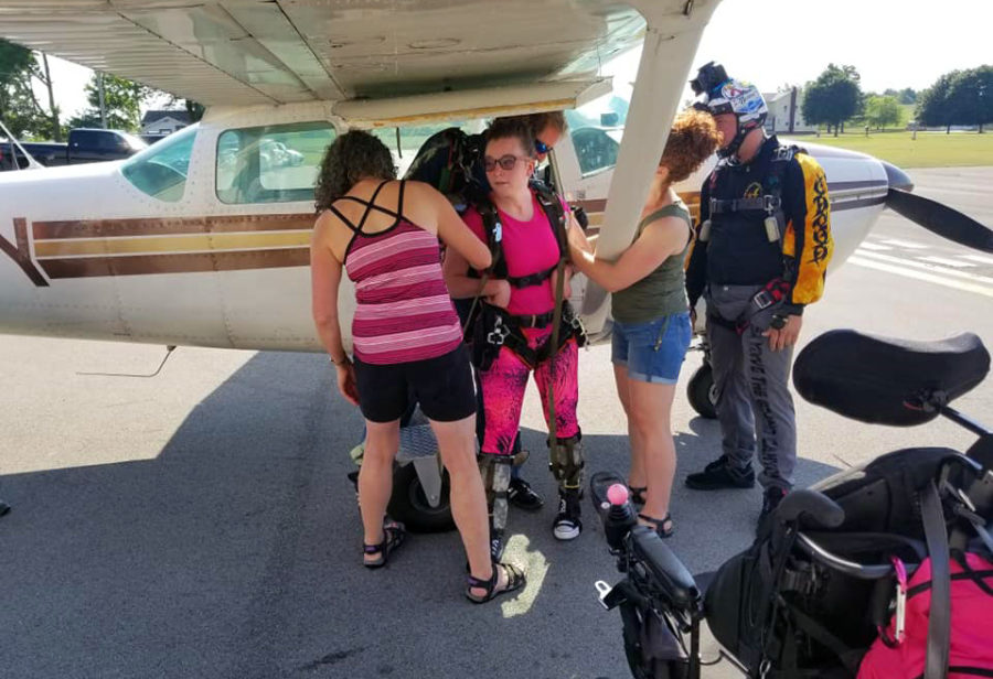 Paraplegic skydiving is totally possible - like Naomi proved during her tandem jump at WNY Skydiving.