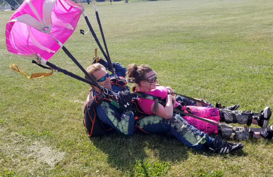 Skydiving for the disabled - Naomi jumps at WNY Skydiving